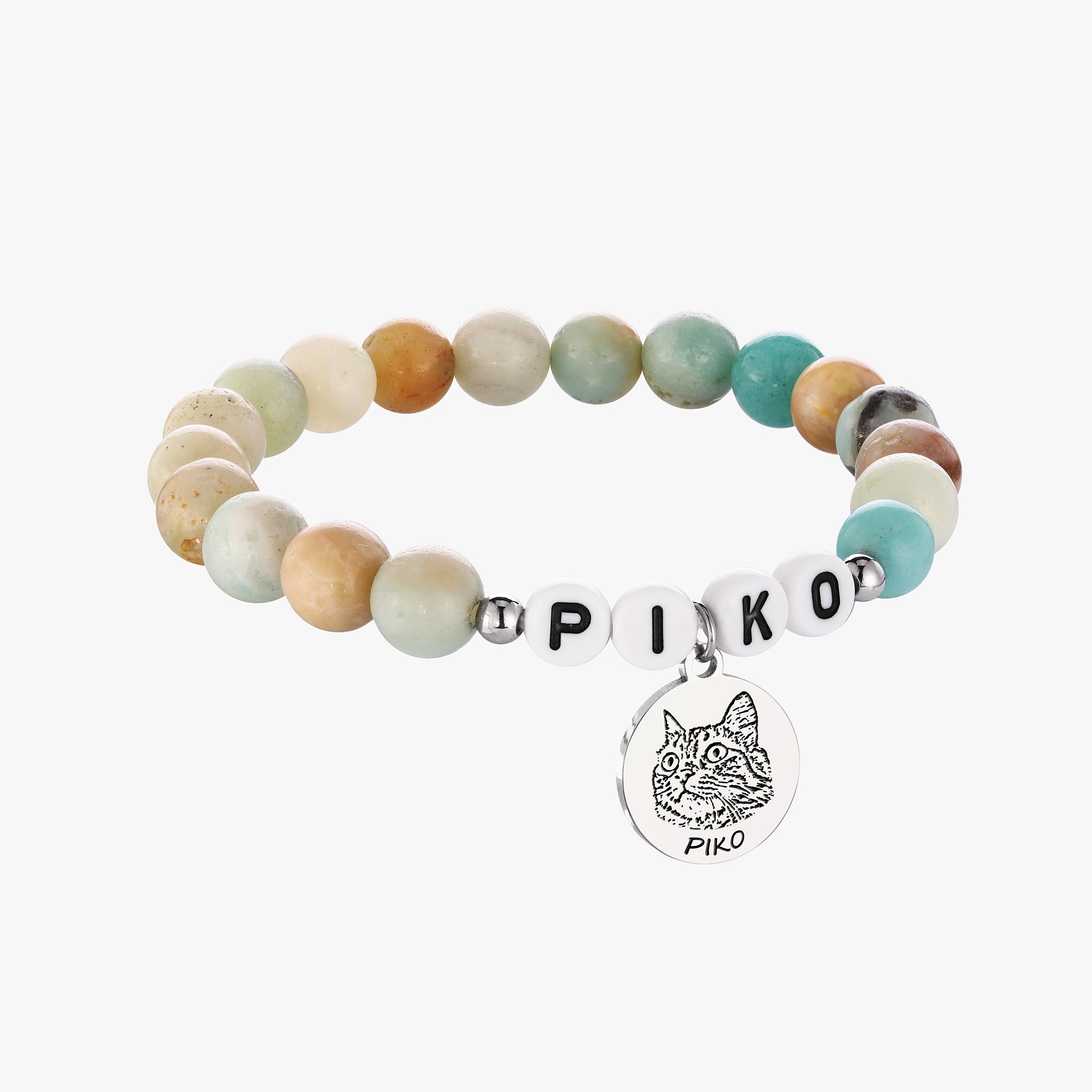 Bracelet de perles en forme de visage d&