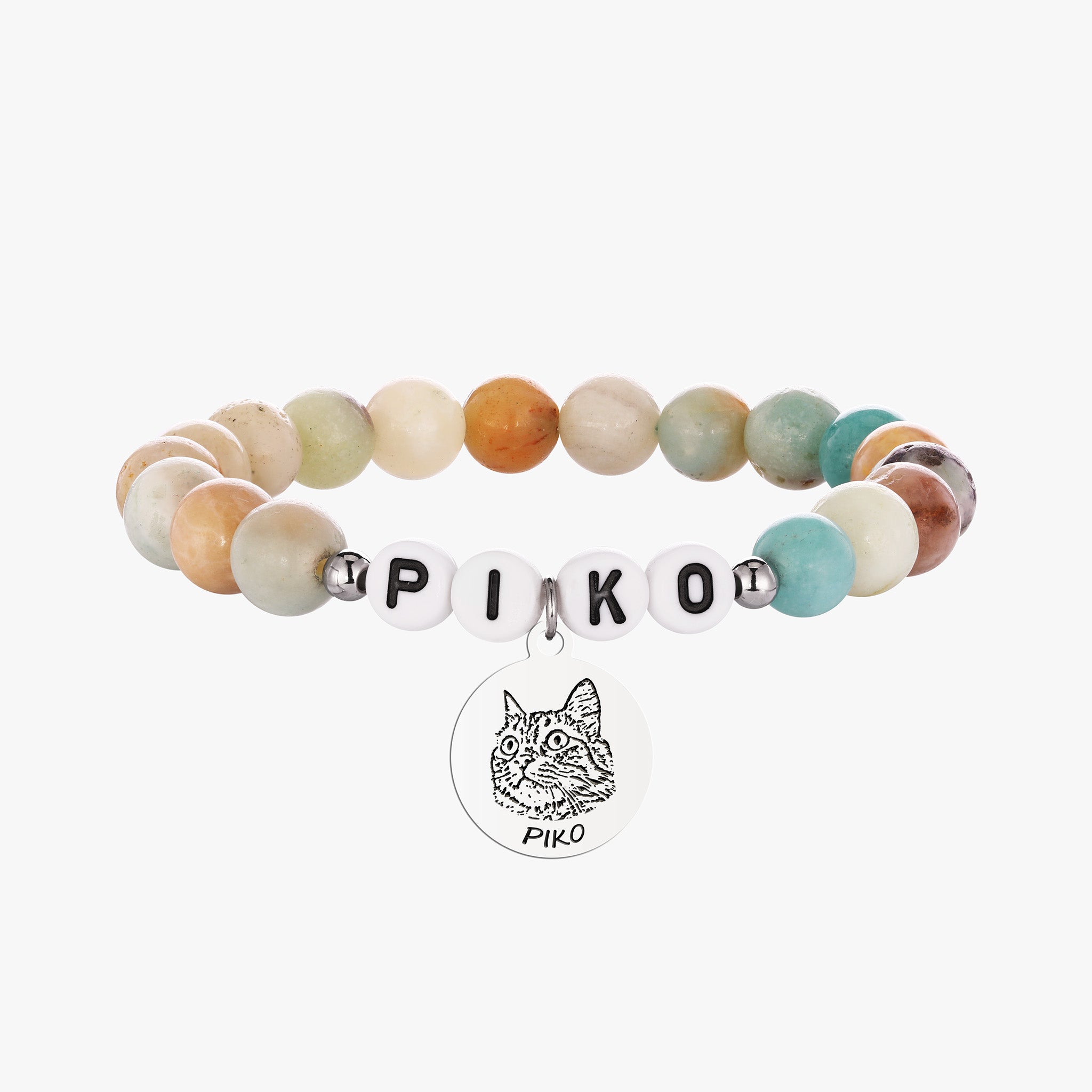 Bracelet de perles en forme de visage d&