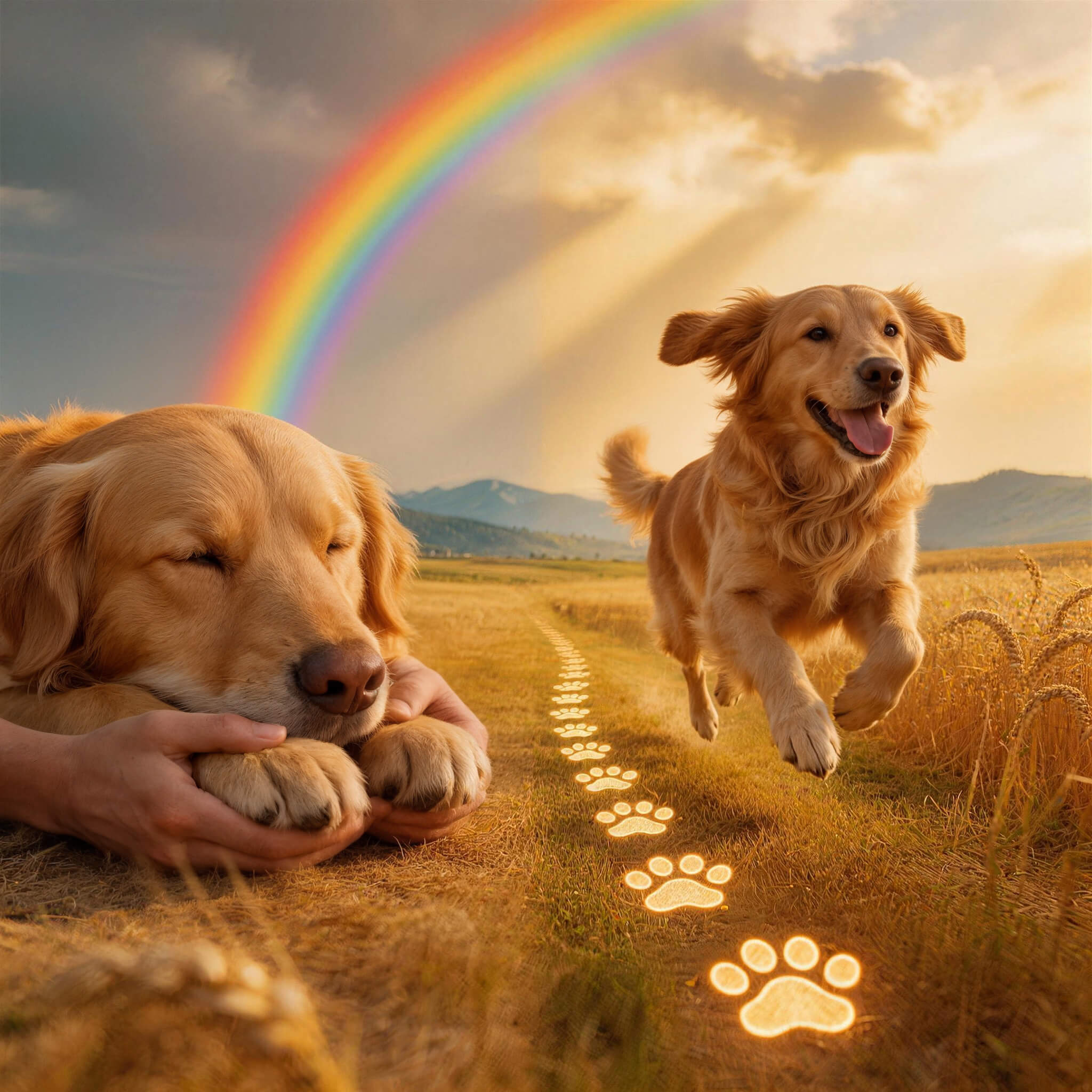 Custom Pet Portrait Rainbow Bridge Bracelet – A Gentle Way to Remember Your Pet 🐾