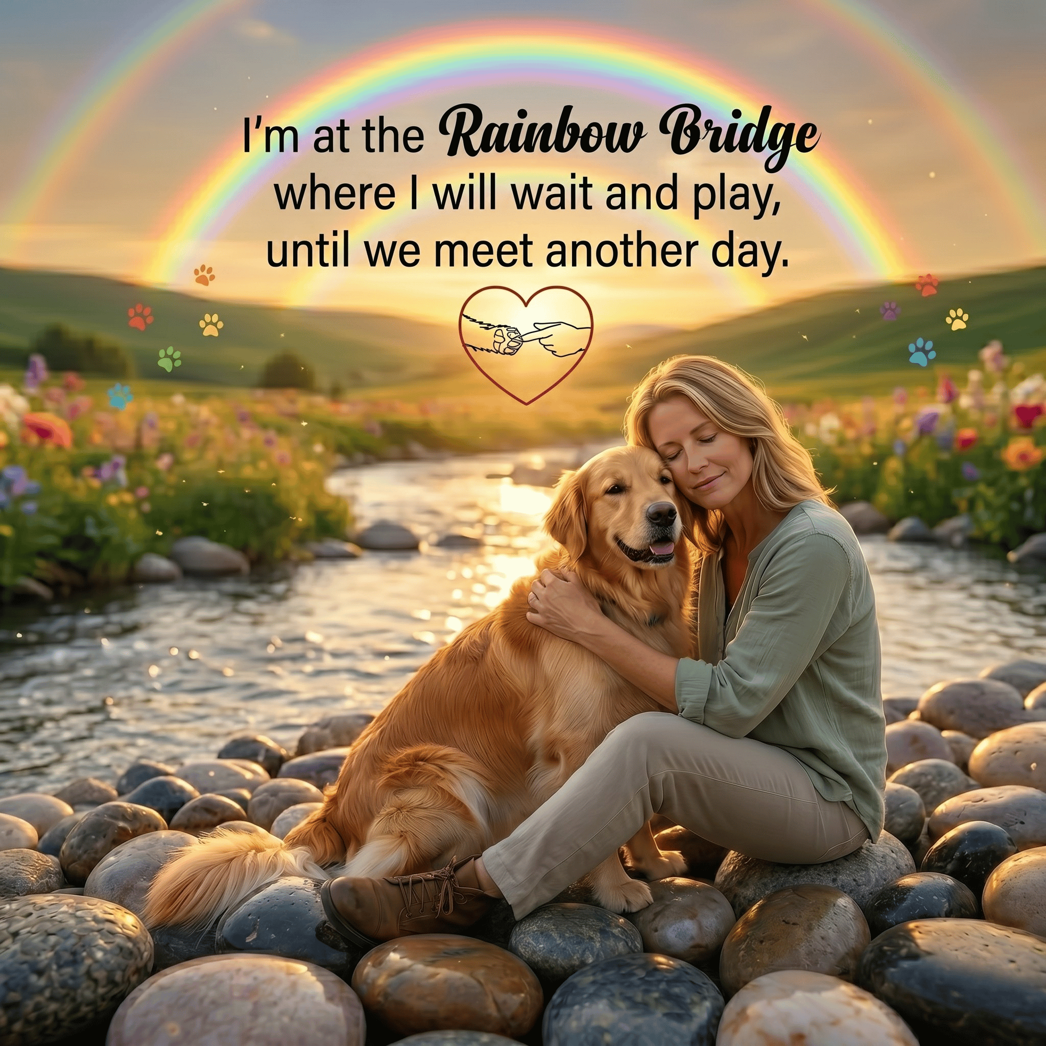 Custom Pet Portrait Rainbow Bridge Bracelet – A Gentle Way to Remember Your Pet 🐾