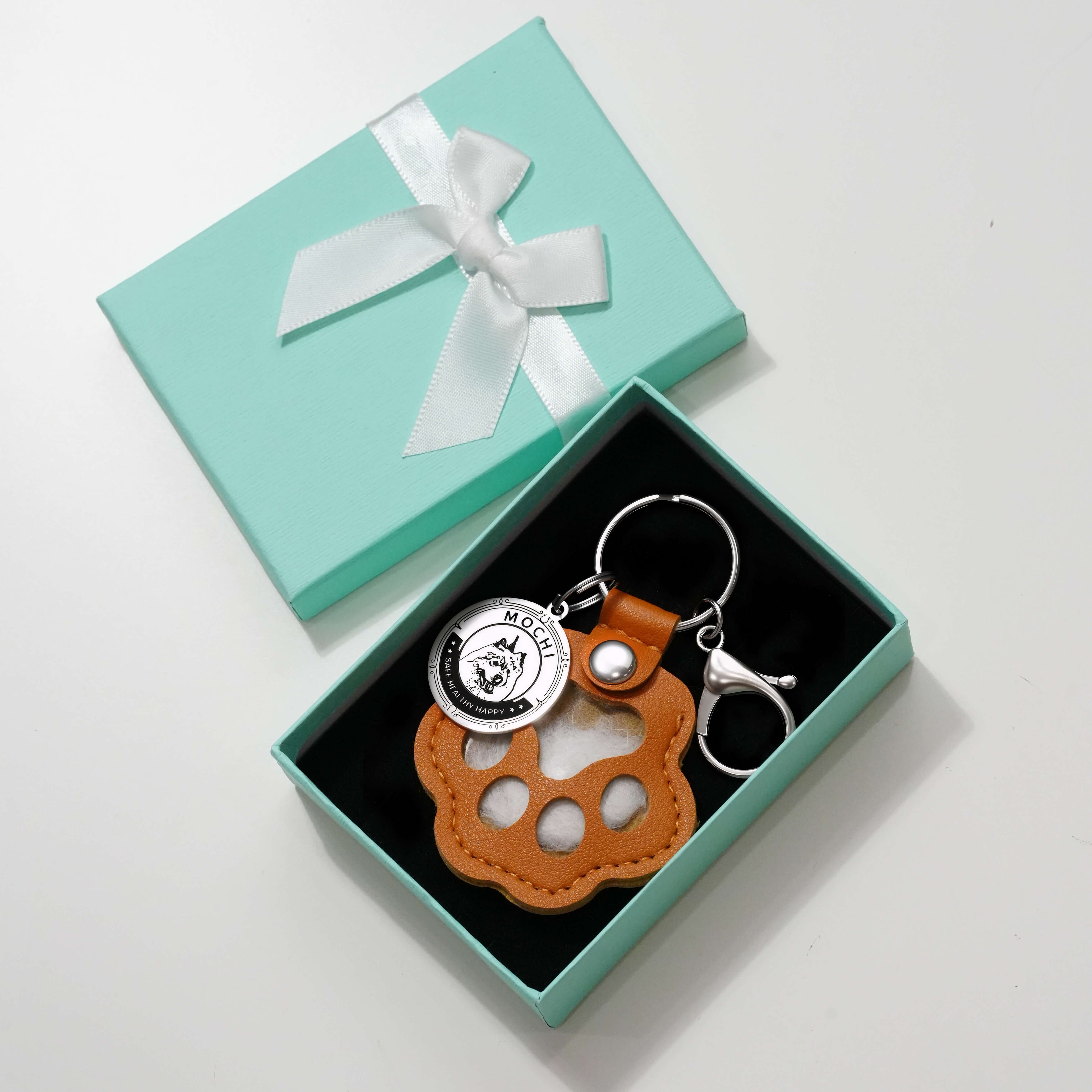 Custom Pet Portrait Hair Keepsake Keychain