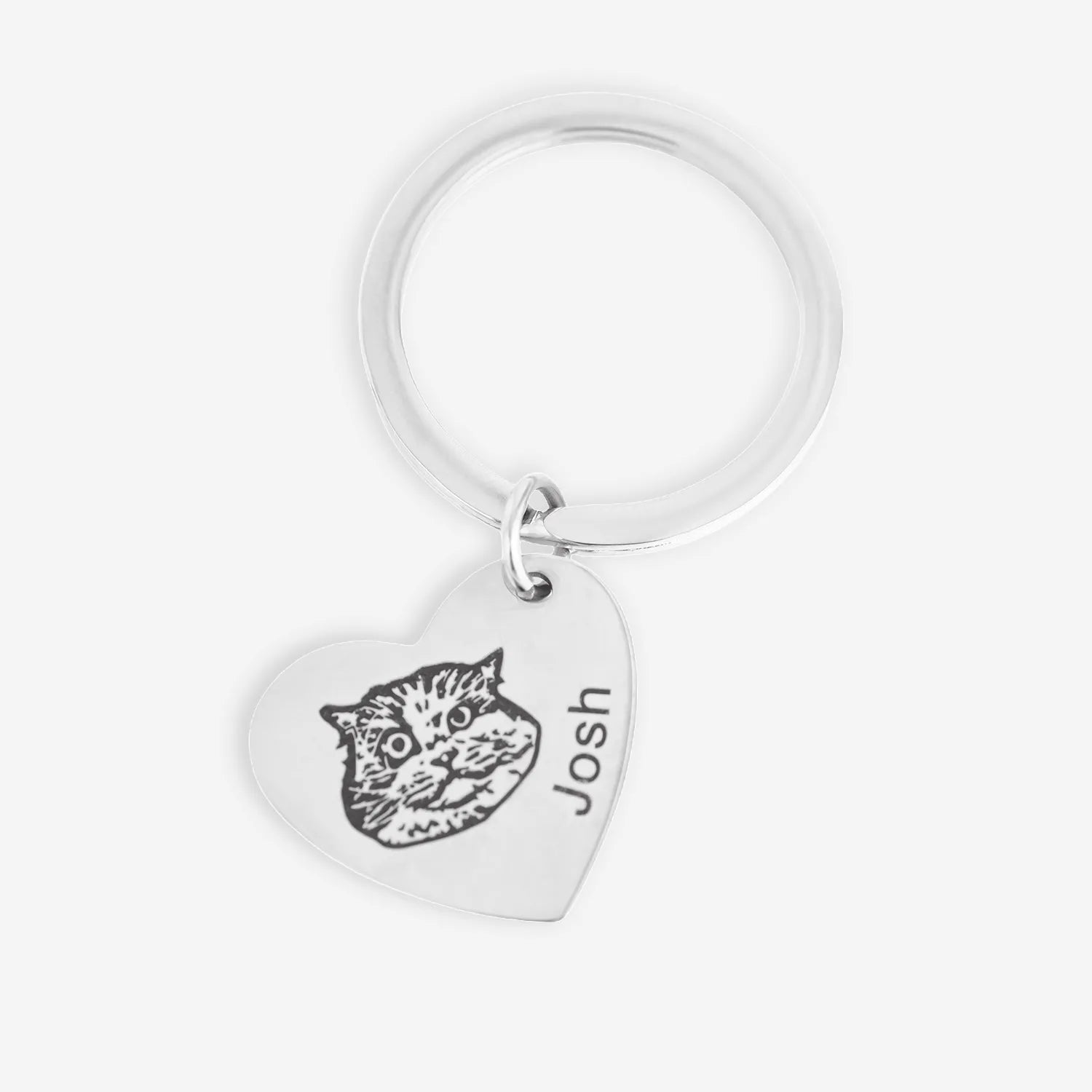 Porte-clés cœur pour animaux de compagnie