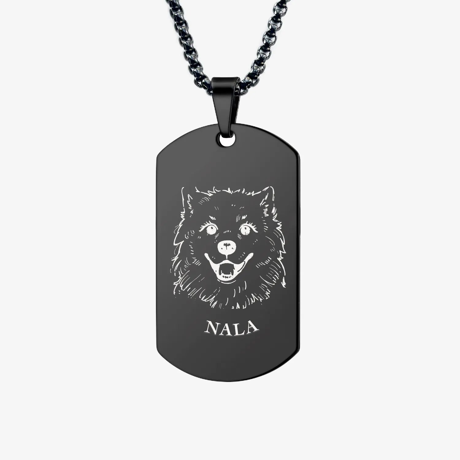 Collier avec plaque militaire pour animaux de compagnie