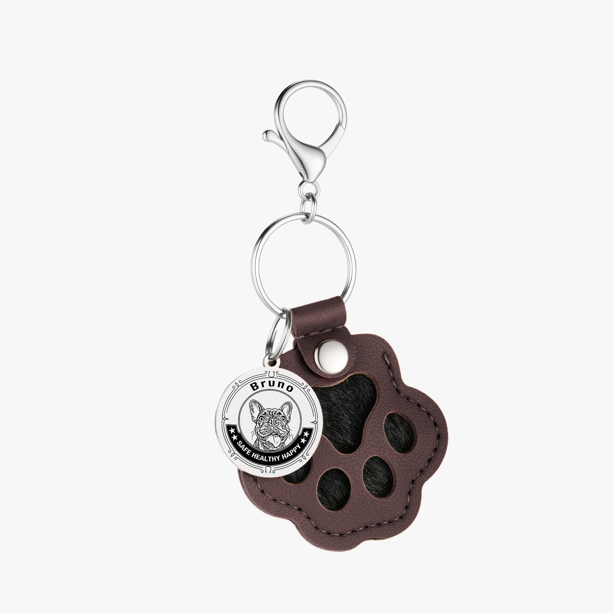 Custom Pet Portrait Hair Keepsake Keychain