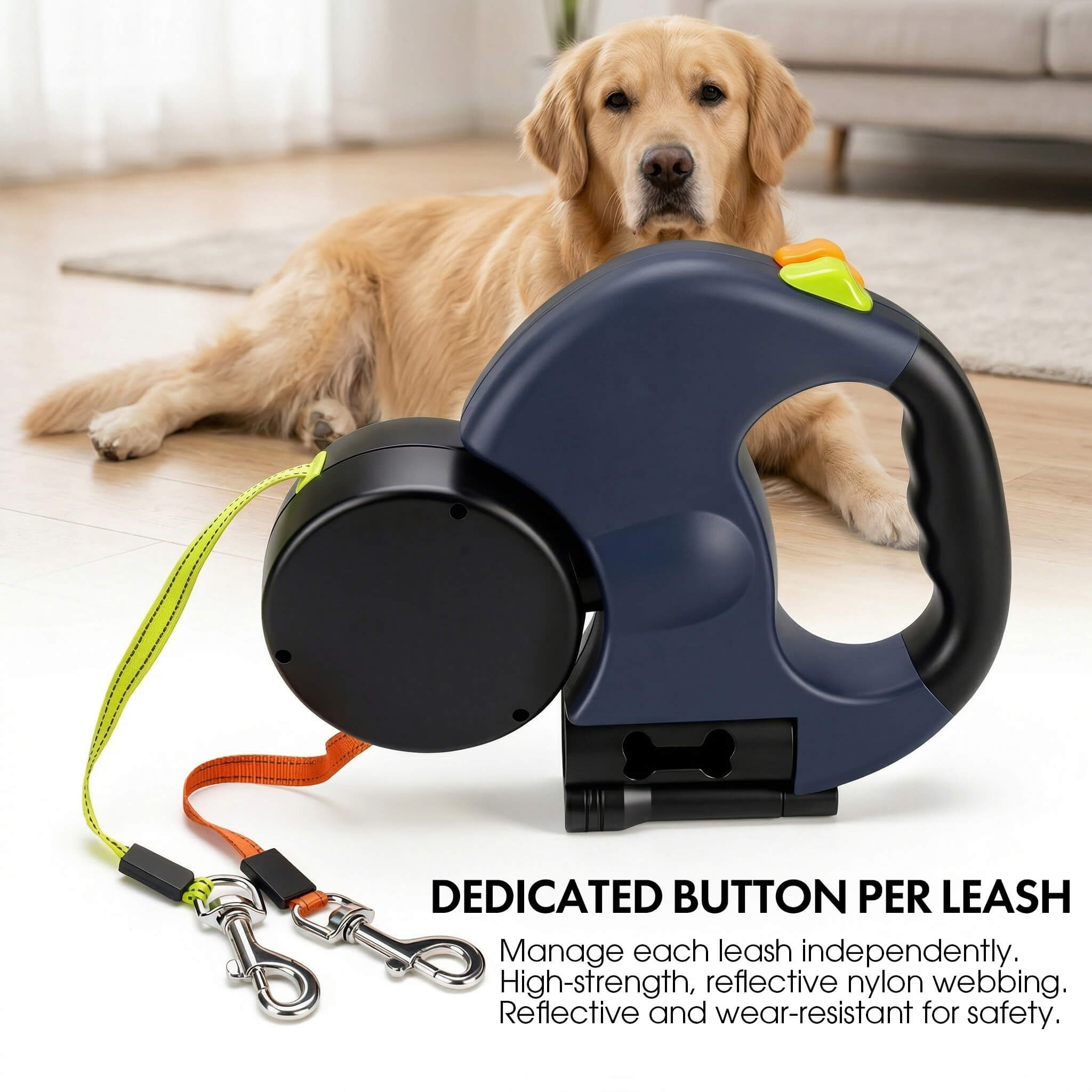 Tangle-Free Dual Dog Leash for Stress-Free Walks