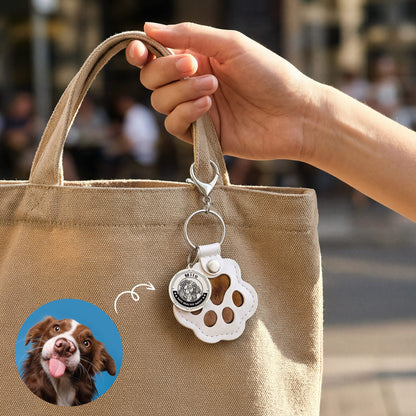 Custom Pet Portrait Hair Keepsake Keychain