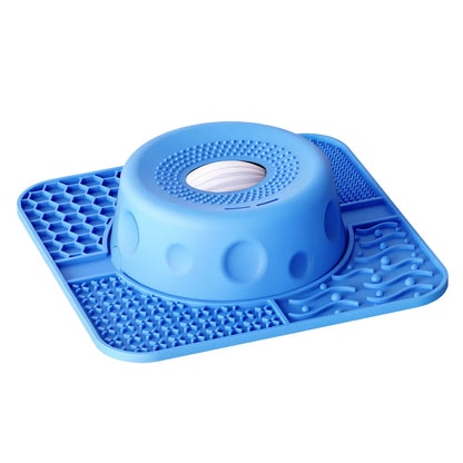 Anxiety-Relief Pet Lick Mat and Slow Feeder Bowl