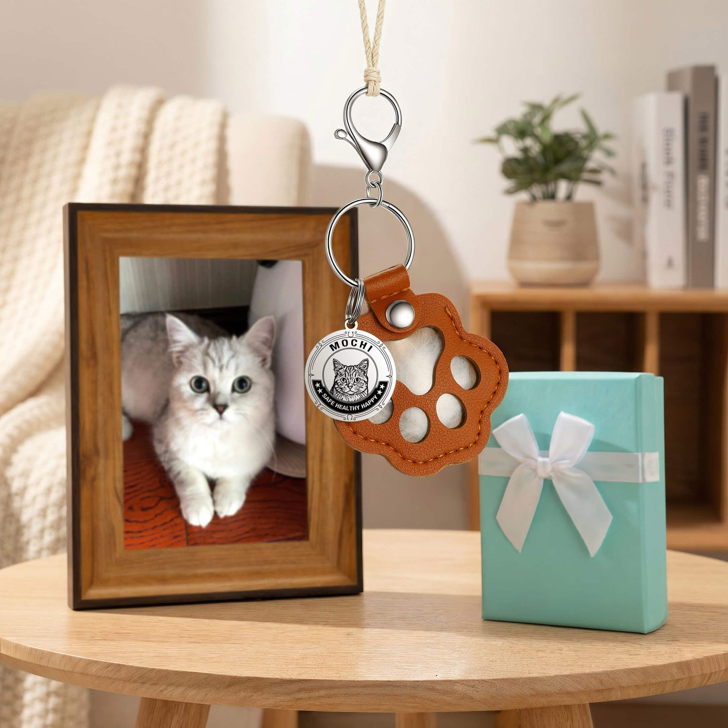 Custom Pet Portrait Hair Keepsake Keychain