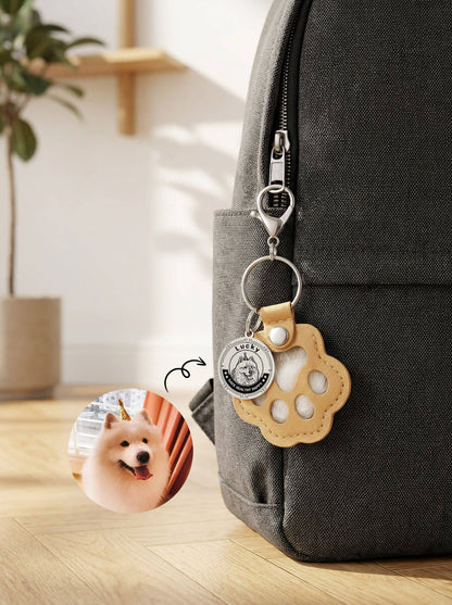Custom Pet Portrait Hair Keepsake Keychain