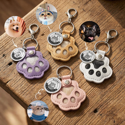 Custom Pet Portrait Hair Keepsake Keychain