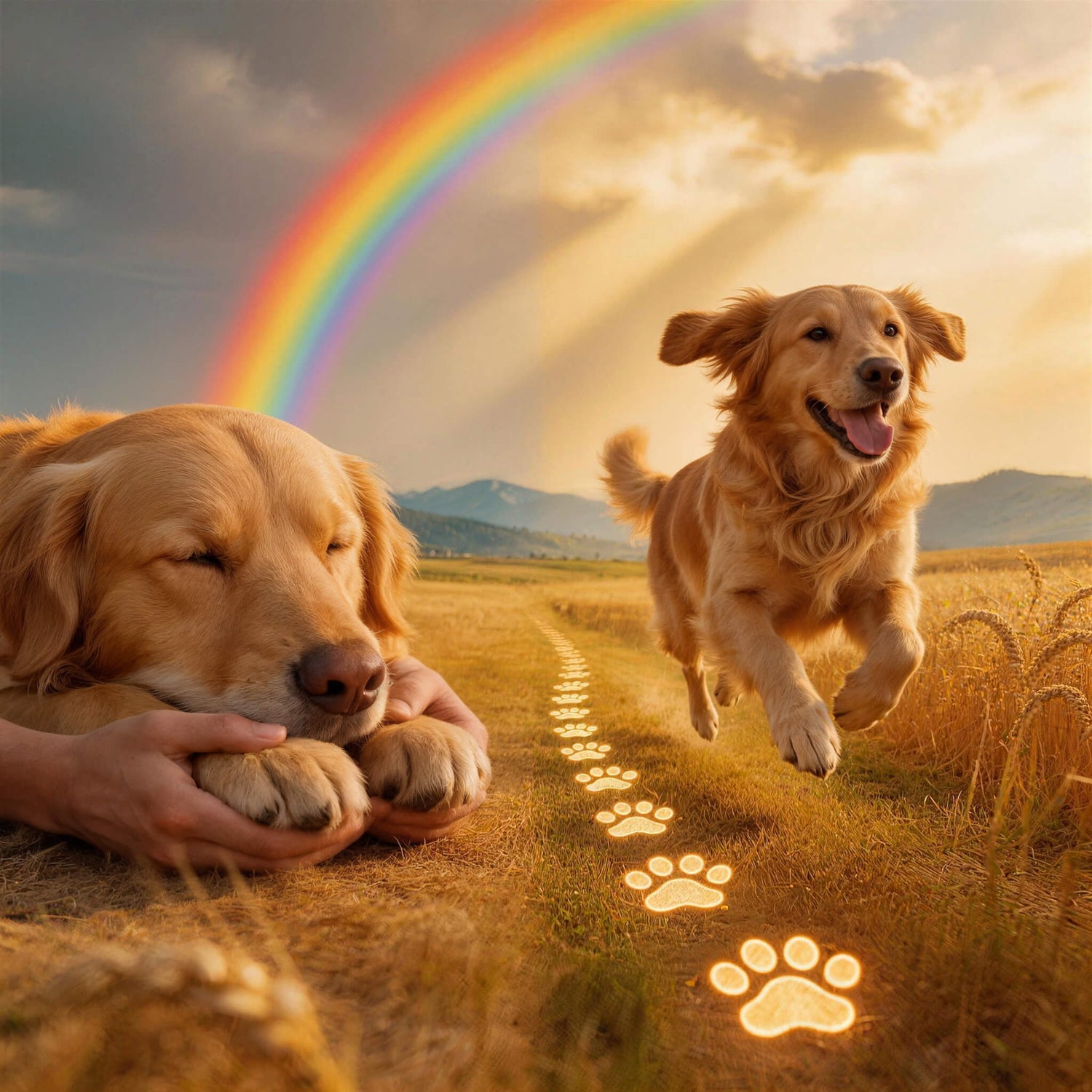 Custom Pet Portrait Rainbow Bridge Bracelet – A Gentle Way to Remember Your Pet 🐾