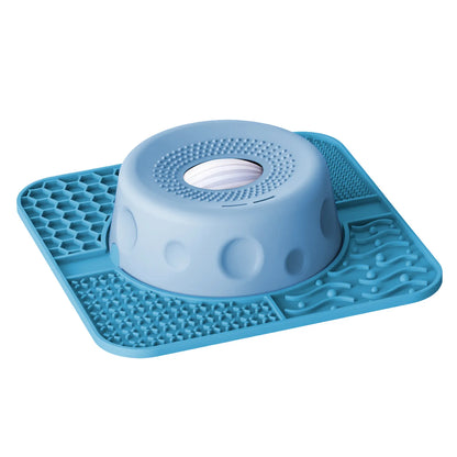 Anxiety-Relief Pet Lick Mat and Slow Feeder Bowl