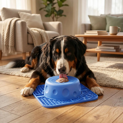 Anxiety-Relief Pet Lick Mat and Slow Feeder Bowl