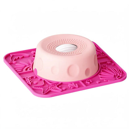 Anxiety-Relief Pet Lick Mat and Slow Feeder Bowl