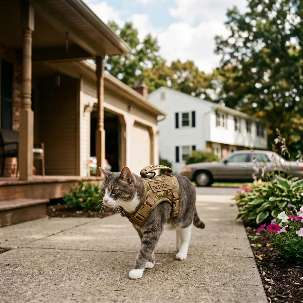 Escape-Proof Tactical Cat Harness and Leash Set