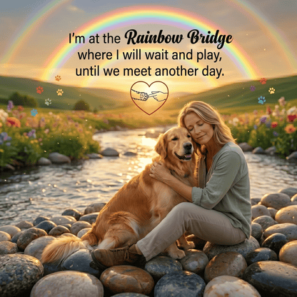 Custom Pet Portrait Rainbow Bridge Bracelet – A Gentle Way to Remember Your Pet 🐾