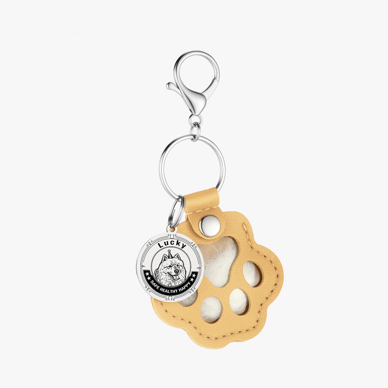 Custom Pet Portrait Hair Keepsake Keychain