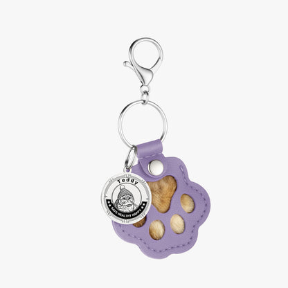 Custom Pet Portrait Hair Keepsake Keychain