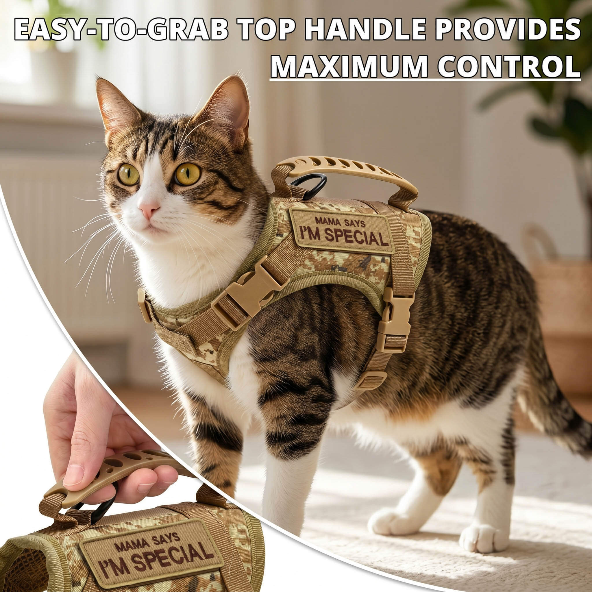 Escape-Proof Tactical Cat Harness and Leash Set