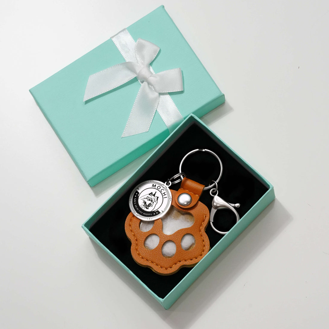 Custom Pet Portrait Hair Keepsake Keychain