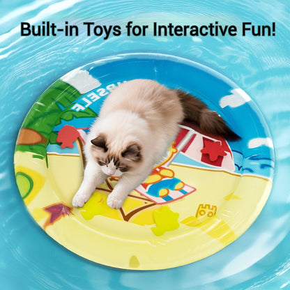Water-Filled Pet Cooling Mat with Built-in Toys