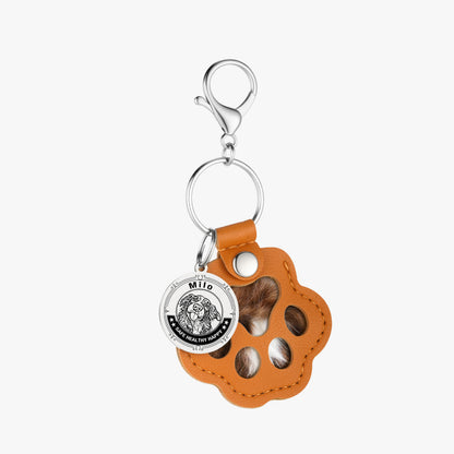 Custom Pet Portrait Hair Keepsake Keychain