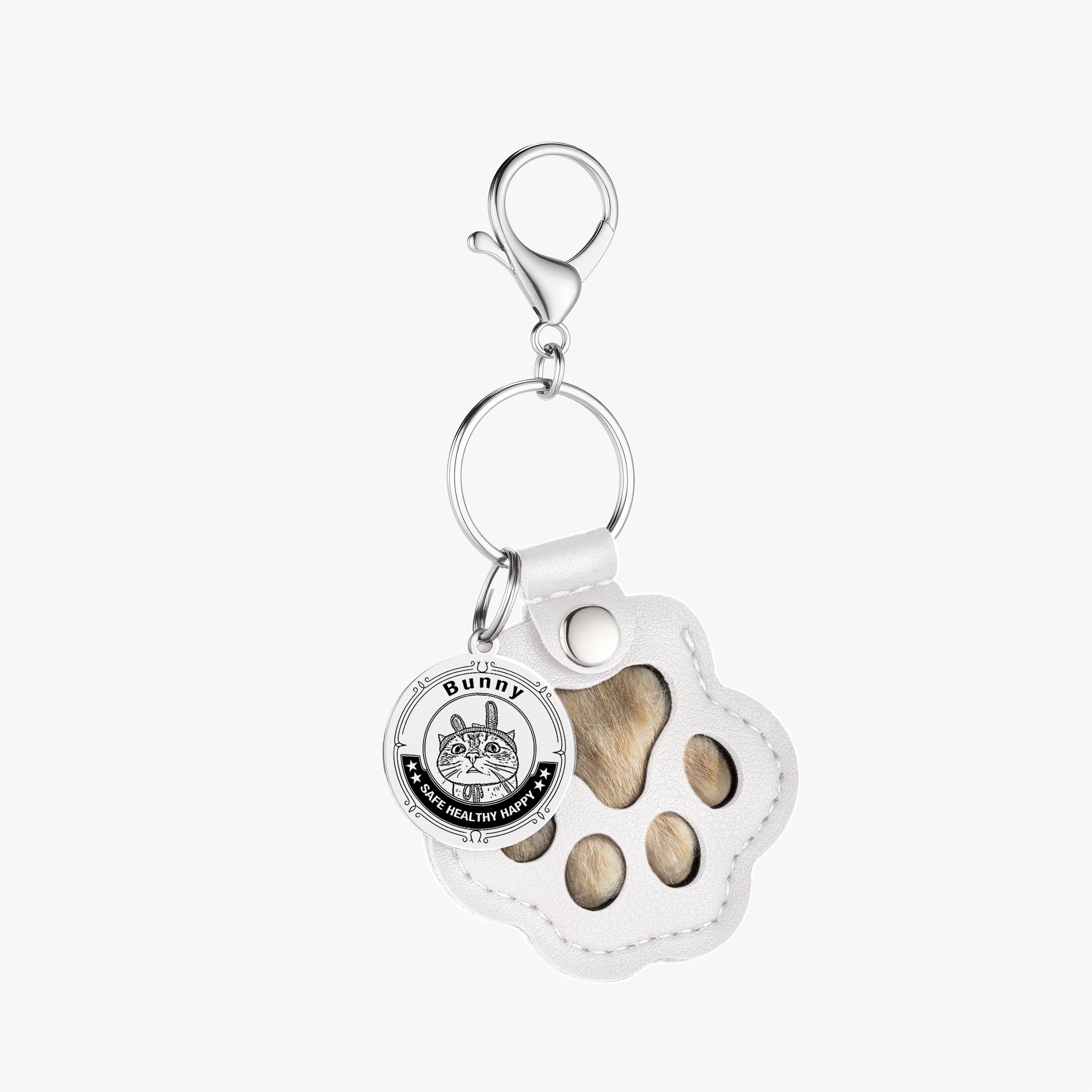 Custom Pet Portrait Hair Keepsake Keychain