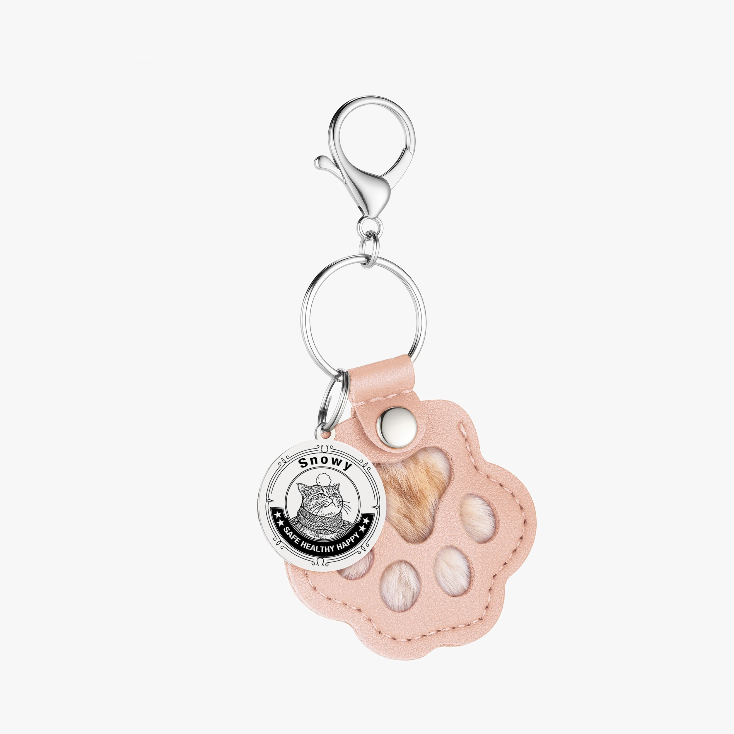 Custom Pet Portrait Hair Keepsake Keychain